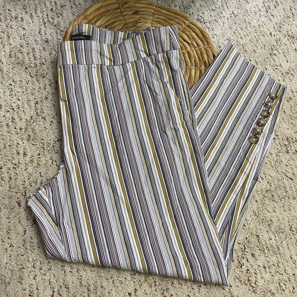 Striped cropped casual pant Sz 16